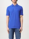Fay Stripes Db Collar Polo In Blue 2
