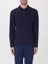 Fay Logo-embroidered Polo Shirt In Blue