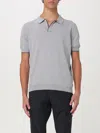 Fay Cotton Buttonless Polo Shirt In Grau