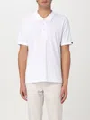 Fay Collared Polo Shirt In Crisp Cotton In White