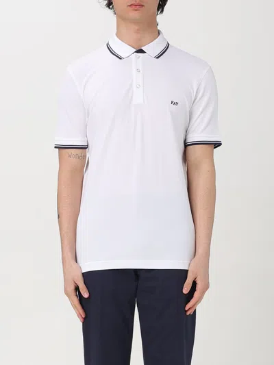 FAY POLO SHIRT FAY MEN COLOR WHITE,G63325001