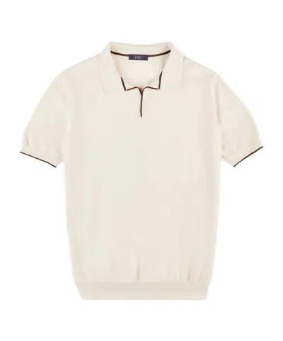 FAY FAY CONTRAST TRIM POLO SHIRT