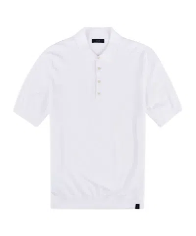 Fay Piqué Polo Shirt In White