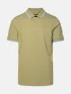 FAY GREEN COTTON BLEND POLO SHIRT