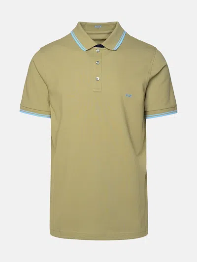 Fay Polo Shirt In Green Cotton Blend