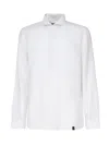 Fay Spread-collar Cotton Polo Shirt In White