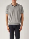Fay Cotton Buttonless Polo Shirt In Grey