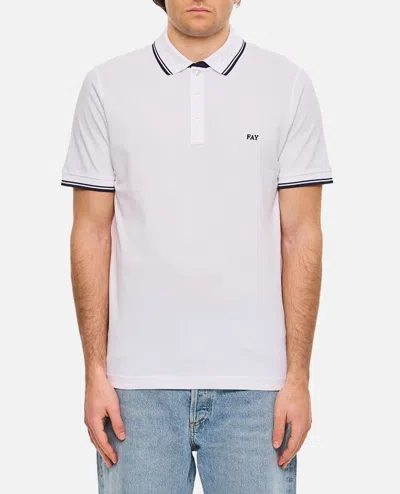 Fay Stretch Country Club Polo Shirt In White