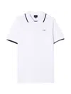Fay White Polo Shirt With Logo In White