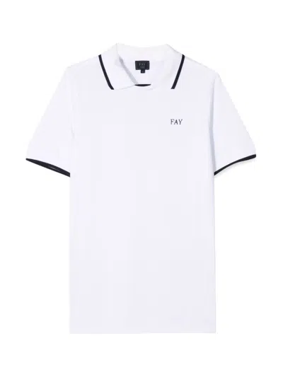 Fay Kids' Polo In White
