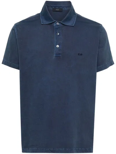 Fay Polo With Logo In Blue