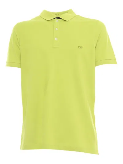 Fay Logo-embroidered Polo Shirt In Green