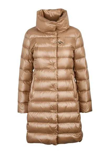 Fay Polyamide Down Jacket - Beige In Brown