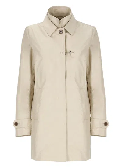 Fay Popeline Coat In Neutrals
