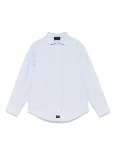 Fay Kids' Poplin Shirt In Blue