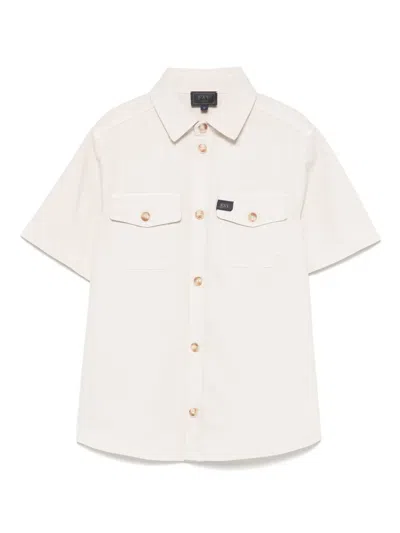 Fay Kids' Poplin Shirt In Neutrals