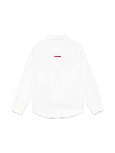 Fay Kids' Poplin Shirt In White