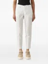 Fay Pressed-crease Turn-up Trousers In White