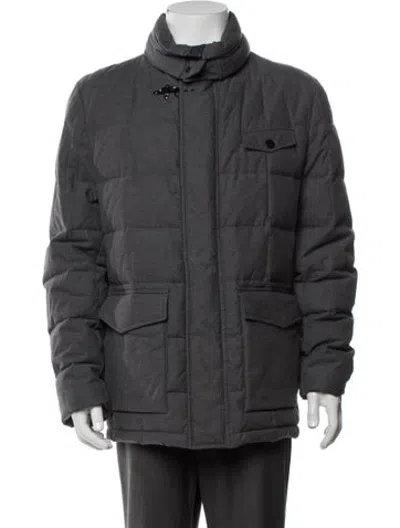 Pre-owned Fay Puffer Coat In Grey
