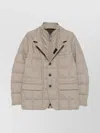 Fay Quilted Grey Jacket With Structured Silhouette In Neutral