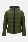 Fay Double-front Nylon Down Jacket In Green