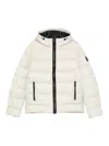Fay Double Front Feather Jacket In Nylon In White