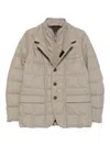 Fay Quilted Grey Jacket With Structured Silhouette In Neutral