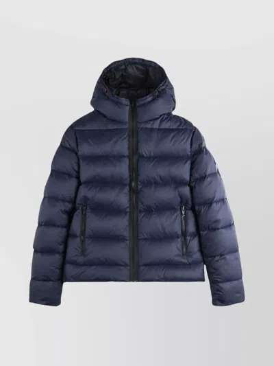 FAY QUILTED COAT FEATURING HOOD AND POCKETS