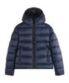 Fay Quilted Down Hooded Jacket In Blue