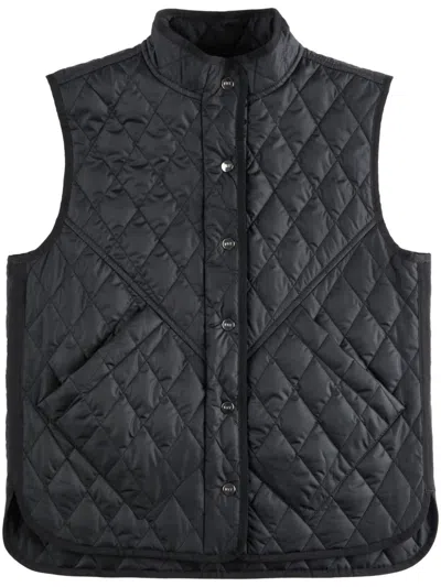 Fay Quilted Gilet In Animal Print