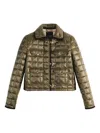 Fay Quilted Green Jacket With Structured Collar In Green