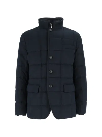 Fay Giacconi Quilted Stand Collar Jacket In Black