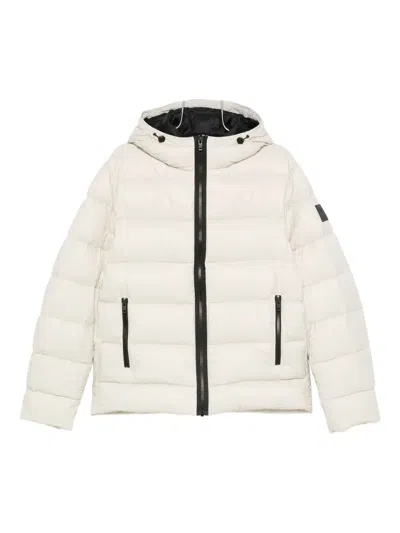 Fay Quilted Hooded Jacket In Gray