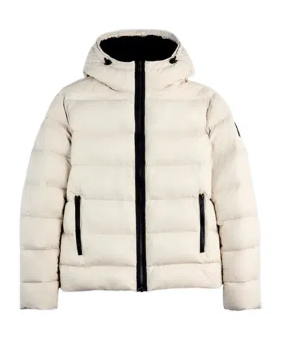 Fay Quilted Hooded Jacket In Neutral