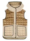 Fay Quilted Hooded Vest In Neutral