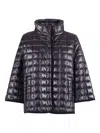 Fay Quilted Cape With Padded Texture In Black