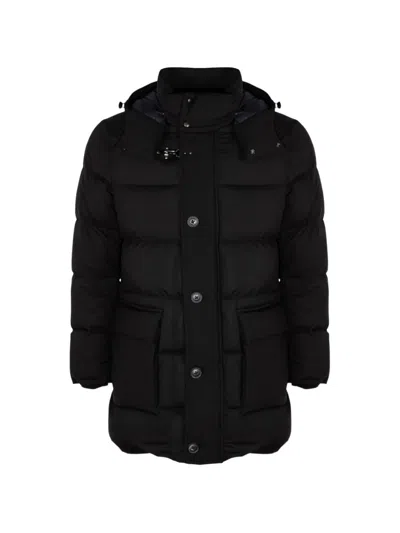 Fay Quilted Hook Jacket In Black