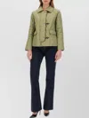 Fay Quilted Jacket With Collared Neck And Pockets In Green