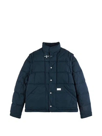Fay Quilted Lobster-clasp Jacket In Blue