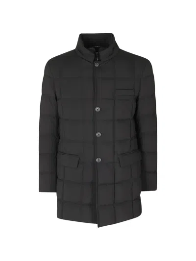 Fay Quilted Padded Coat In Black