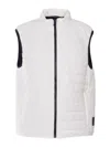 Fay Quilted Padded Vest With High Collar In White