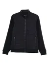 Fay Quilted-panelled Jacket In Blue