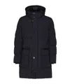 Fay Quilted Parka Coat In Black