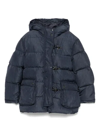 Fay Kids' Quilted Puffer Jacket In Blue
