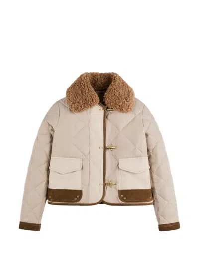 Fay Soft Technical Fabric Jacket With Trench-style Detail In Brown