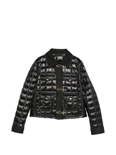Fay Quilted Toggle-fastening Jacket In Black