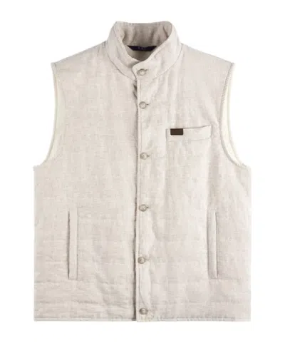 Fay Quilted Vest In Grey