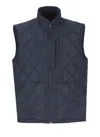 Fay Quilted Vest With Pockets In Blue