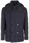 Fay Quilted Water-repellent Jacket In Blue