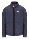 Fay Quilted Zip-front Jacket In Blue